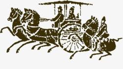 欧式马车中国风古典马车欧式花纹高清图片