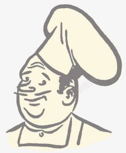 皱眉头戴帽子的厨师高清图片