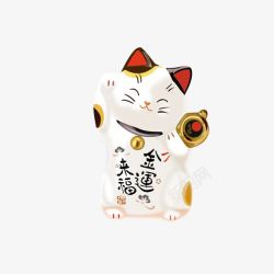 时尚逼真金运福来招财猫素材