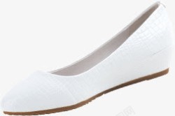 白色简约舒适女鞋平底鞋素材