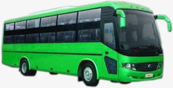 绿色巴士客车高清图片