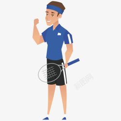 打网球男子素材