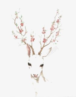 水彩小鹿素材