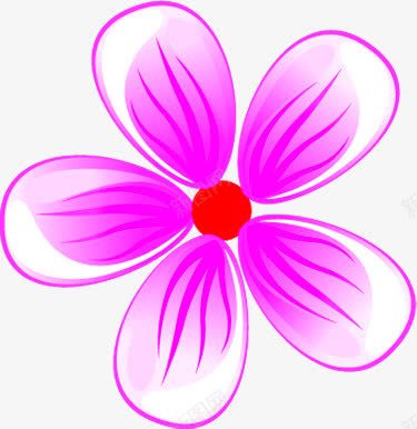 创意扁平风格红色的花朵形状png免抠素材_88icon https://88icon.com 创意 形状 扁平 红色 花朵 风格