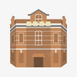 扁平化景点建筑素材