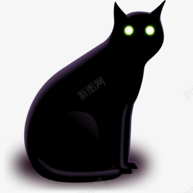黑色的猫万圣节halloweenicons图标图标