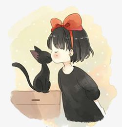 矢量黑猫魔女黑猫和魔女高清图片