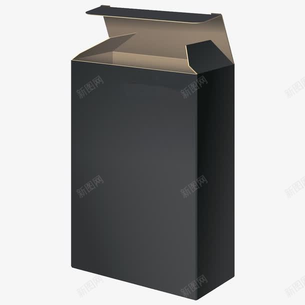 包装箱子png免抠素材_88icon https://88icon.com 写实 包装箱 拟物化 黑色