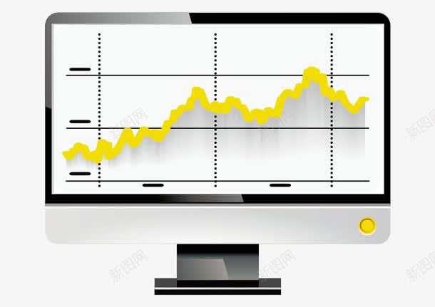 股市图png免抠素材_88icon https://88icon.com 显示屏 股市图 黄色