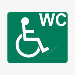 残疾人厕所标志素材