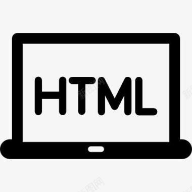 笔记本HTML的笔记本电脑浏览器图标图标