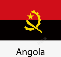 angola安哥拉国旗矢量图高清图片