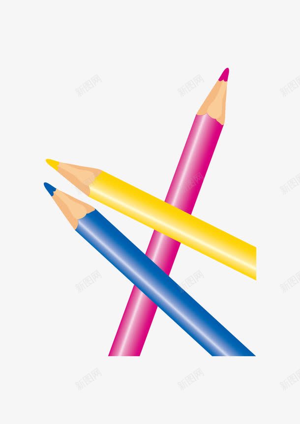 卡通彩色的美术画笔png免抠素材_88icon https://88icon.com 卡通手绘 彩色 画画 美术 铅笔