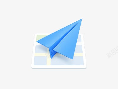 蓝色纸飞机png免抠素材_88icon https://88icon.com 信息 地图 飞机