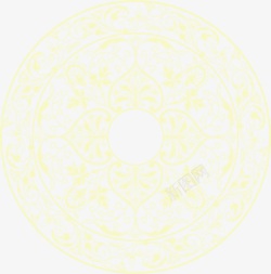 黄色朦胧圆形花纹素材
