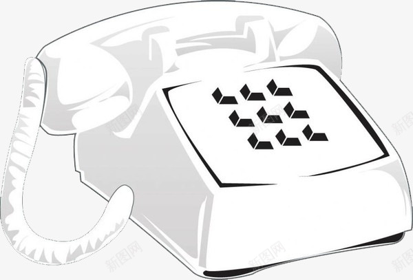 卡通手绘简单黑白灰电话png免抠素材_88icon https://88icon.com 填色练习 手绘电话 手绘电话机 电话 简单电话图案