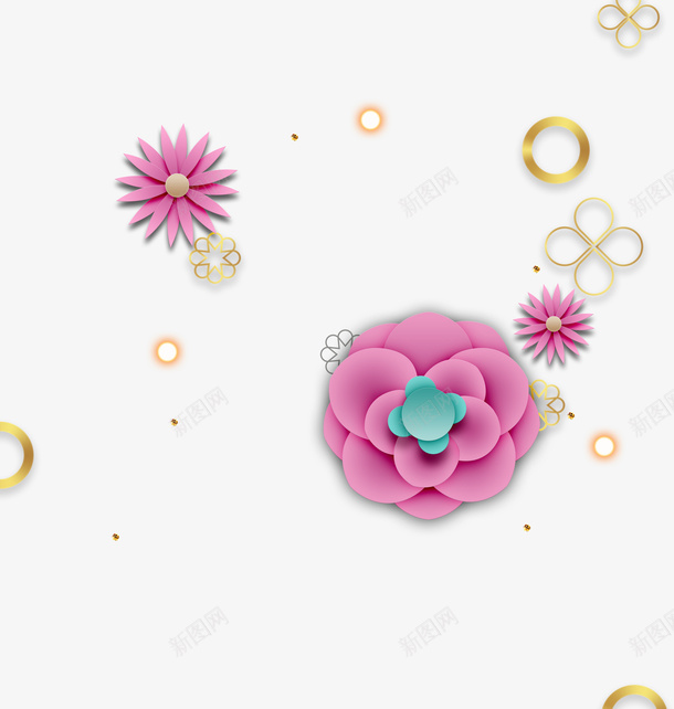 3D立体装饰图案psdpng免抠素材_88icon https://88icon.com 3D立体 微立体 新式雕花 立体花朵 花纹 装饰图案