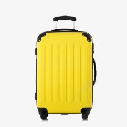 产品实物黄色行李箱素材