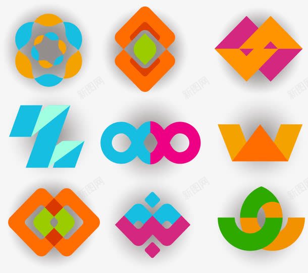 炫彩几何商务标志png免抠素材_88icon https://88icon.com logo设计 几何 商务标志 彩色 标志设计