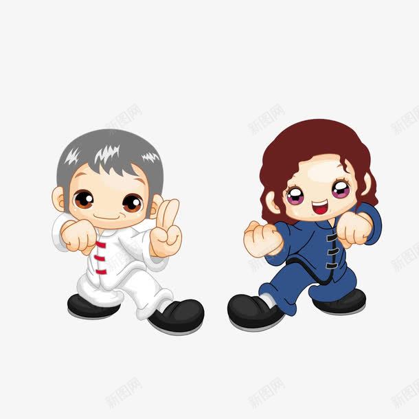 卡通练太极的人png免抠素材_88icon https://88icon.com 人物 卡通 卡通太极拳 太极 太极小人