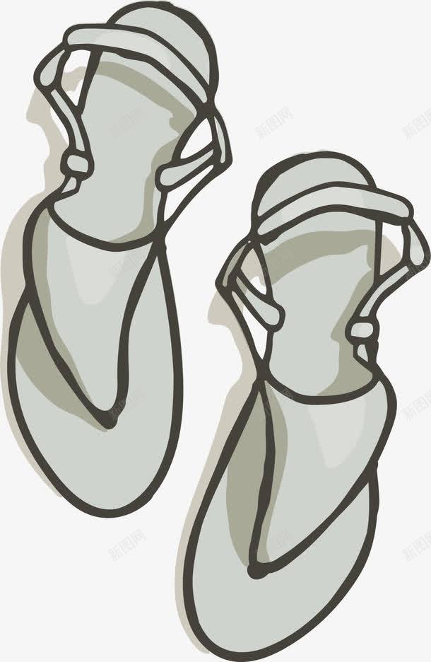 鞋子png免抠素材_88icon https://88icon.com 卡通 手绘 灰色 鞋子