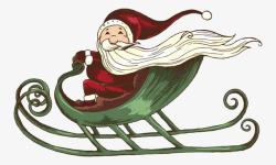 卡通手绘圣诞老人素材