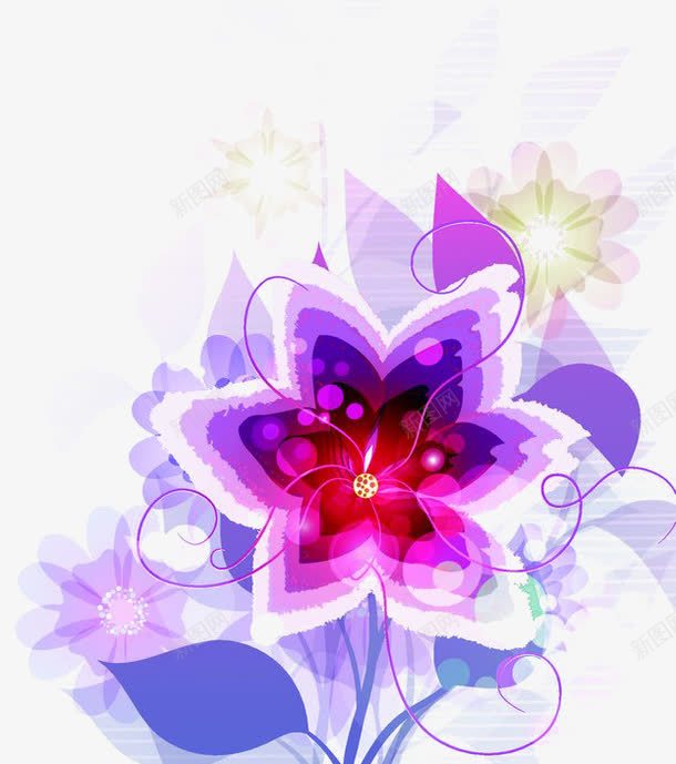 紫色梦幻花朵png免抠素材_88icon https://88icon.com 半透明花朵 梦幻花朵 紫色梦幻 花卉 花朵 透明花朵