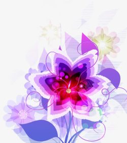 紫色梦幻花朵素材