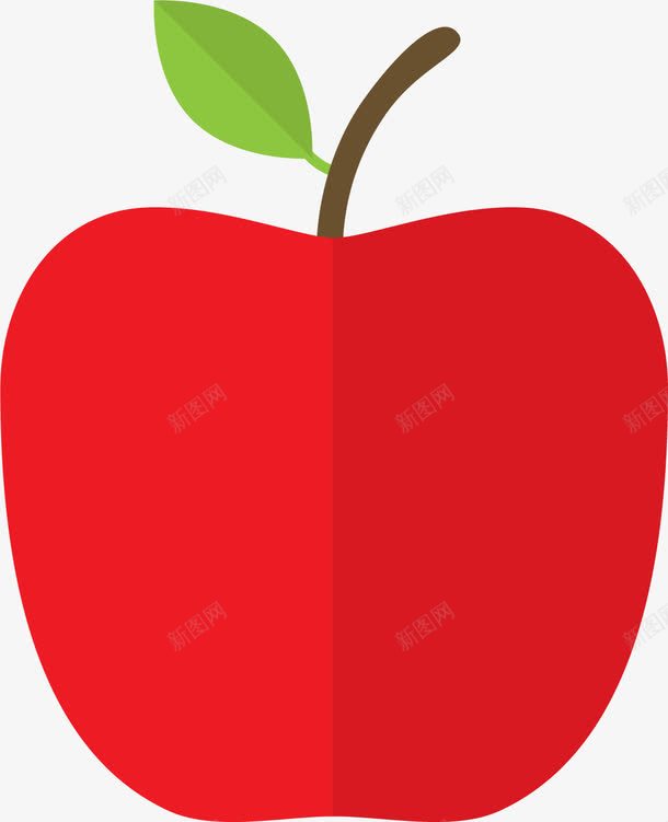 一个红苹果png免抠素材_88icon https://88icon.com 一个 水果 红色 苹果