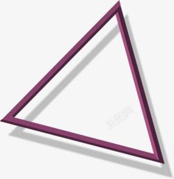 紫色简约三角边框纹理素材