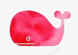 红色鲸鱼图案素材