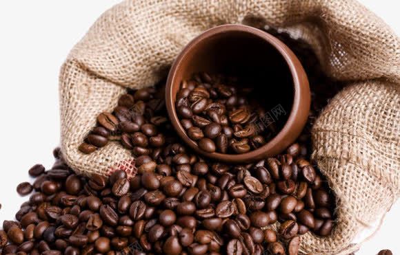 布袋里的咖啡豆png免抠素材_88icon https://88icon.com 咖啡 浓郁的香 研磨 豆子