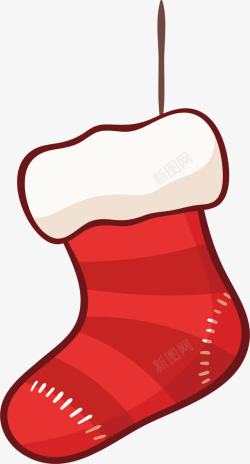 红色圣诞袜素材