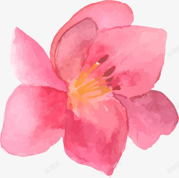 手绘鲜花png免抠素材_88icon https://88icon.com 矢量装饰 粉色的花 装饰 装饰画 鲜花