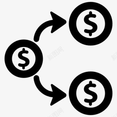 金融券钱投资图标图标