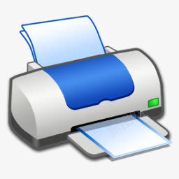 硬件硬件打印机蓝色图标图标