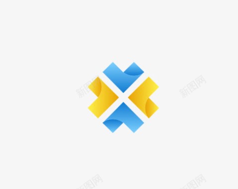 蓝色路标创意logo图标图标