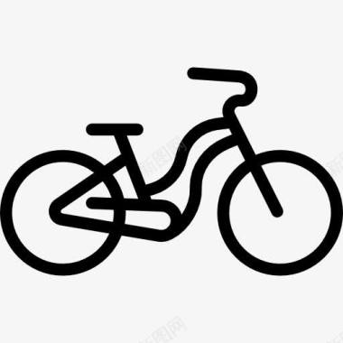 女孩的自行车图标图标