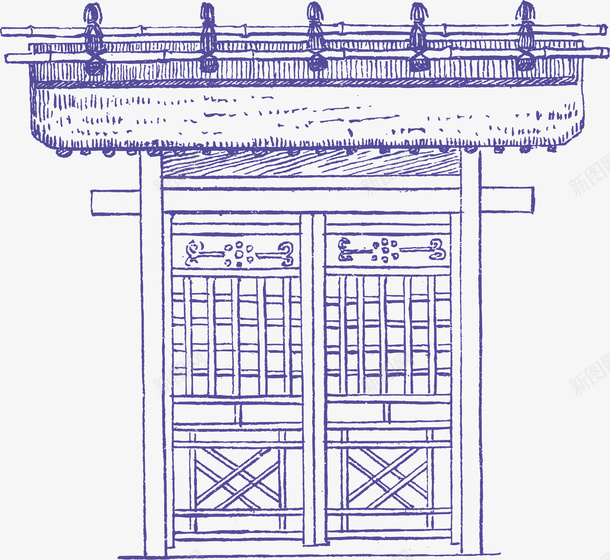 大门古风装饰栏杆矢量图ai免抠素材_88icon https://88icon.com 中国风栏杆 卡通 古风 古风栏杆 古风装饰栏杆 木栏杆 铁栏杆 门口 阳台栏杆 矢量图