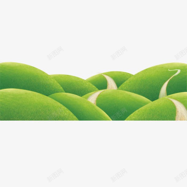 卡通绿色草地山峰png免抠素材_88icon https://88icon.com 卡通 山峰 绿色草地