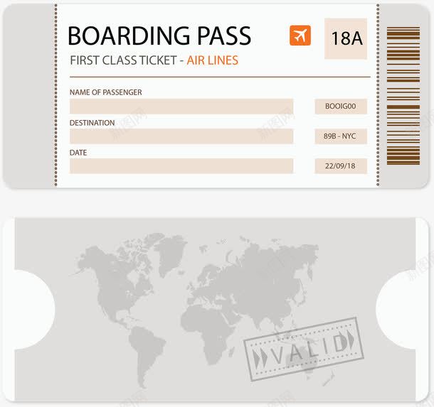 白色简约登机牌png免抠素材_88icon https://88icon.com 机票 登机牌 白色 简约 航班