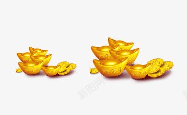 新年节日金币装饰png免抠素材_88icon https://88icon.com 新年快乐 财宝 透明 透明素材 金币 金色