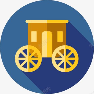 古董碗马车图标图标