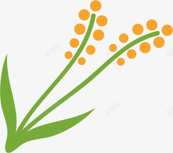 黄色果实植物手绘png免抠素材_88icon https://88icon.com 果实 植物 黄色