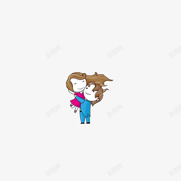可爱卡通情侣图案png免抠素材_88icon https://88icon.com 卡通 可爱