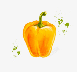 黄色柿子椒黄色的柿子椒高清图片
