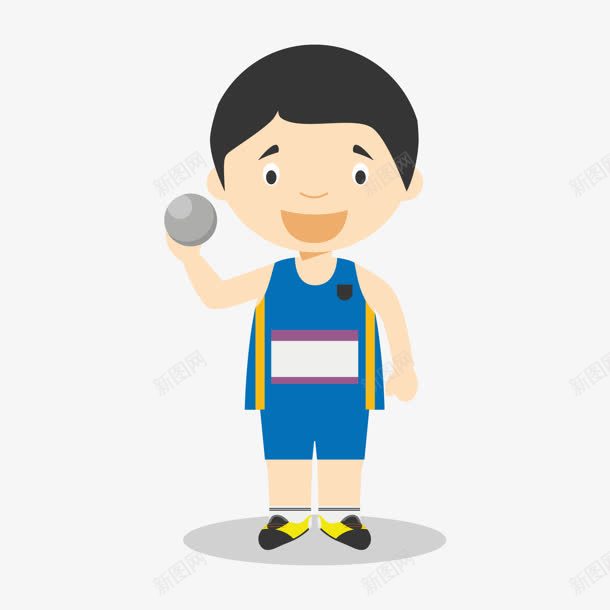卡通铅球运动员少年png免抠素材_88icon https://88icon.com 卡通 少年 运动员 铅球