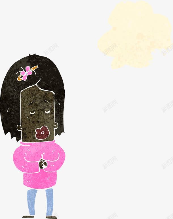 手绘人物短发女孩图png免抠素材_88icon https://88icon.com 人物 创意 唯美 多彩 女孩 对话框 手绘 简约