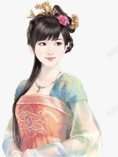 头上簪花的古代美女png免抠素材_88icon https://88icon.com 古代 美女