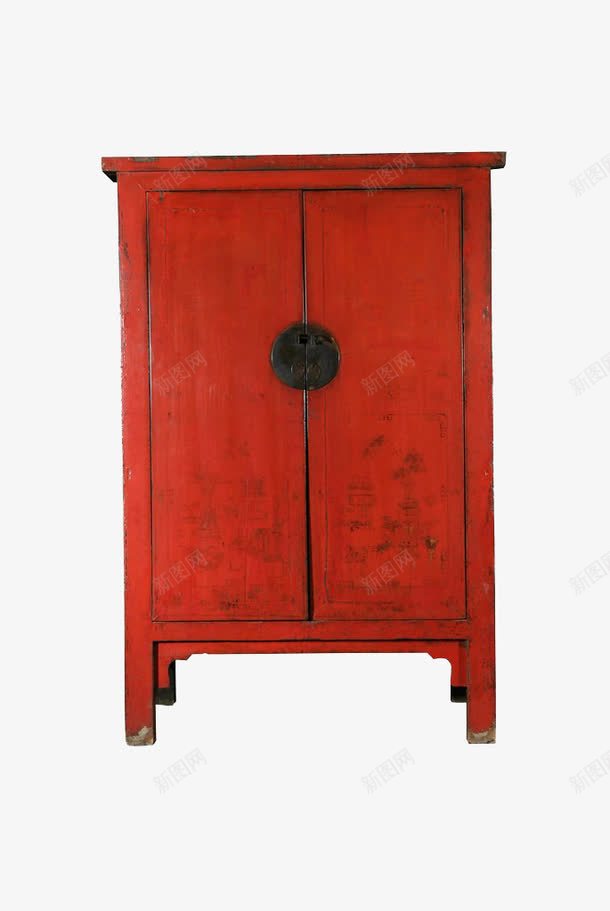 漆木红色矮柜png免抠素材_88icon https://88icon.com 家具 柜子 矮柜 红色